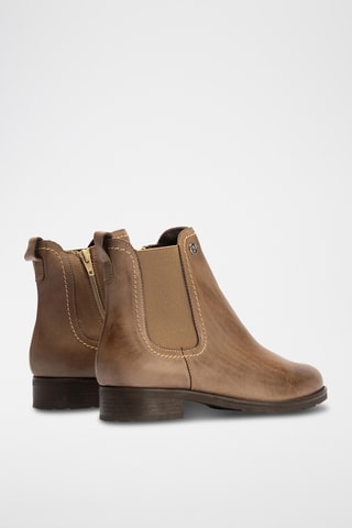 Bottines en cuir nappa - Taupe