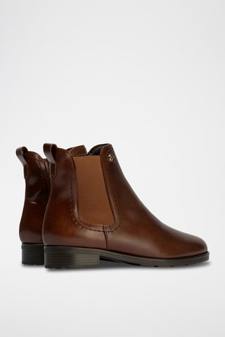 Bottines en cuir nappa - Camel