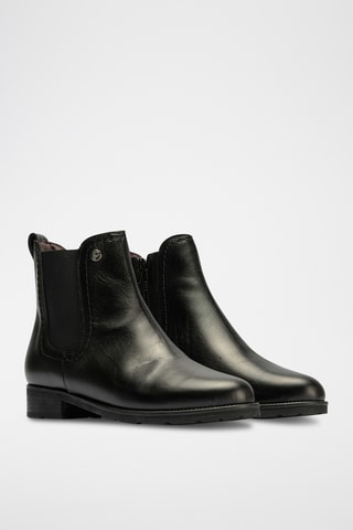 Bottines en cuir nappa - Noir