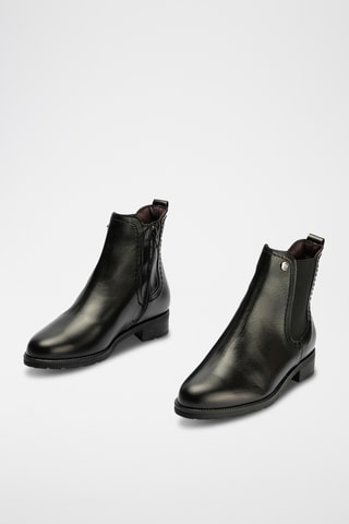 Bottines en cuir nappa - Noir