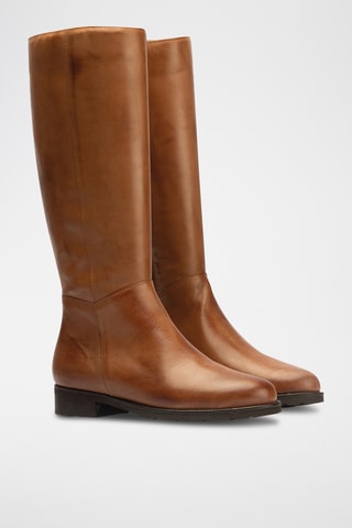 Bottes en cuir nappa - Camel