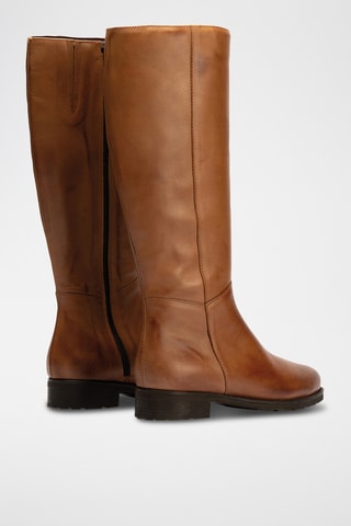 Bottes en cuir nappa - Camel