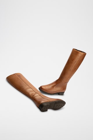 Bottes en cuir nappa - Camel