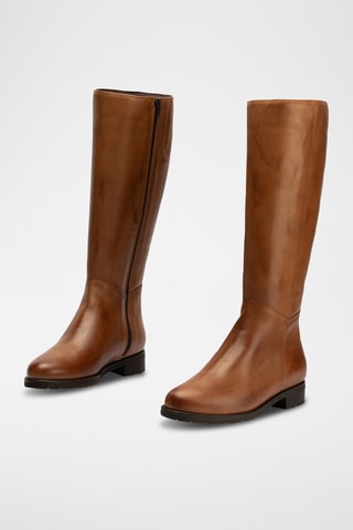 Bottes en cuir nappa - Camel