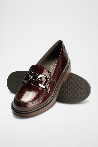 Mocassini in pelle verniciata - Bordeaux