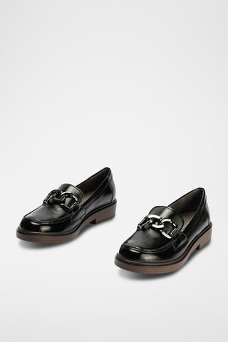 Mocassini in pelle verniciata - Nero