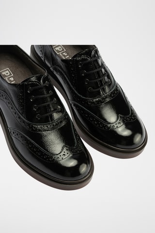 Oxford in pelle verniciata - Nero