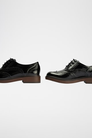 Oxford in pelle verniciata - Nero