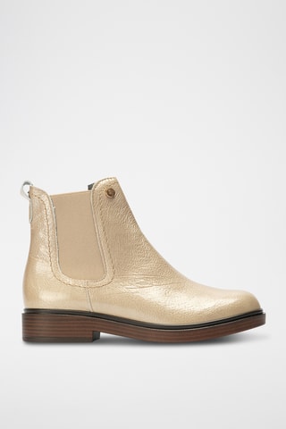 Stivaletti in pelle verniciata - Beige