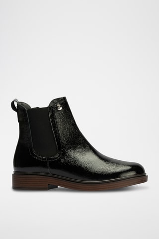 Bottines en cuir verni - Noir