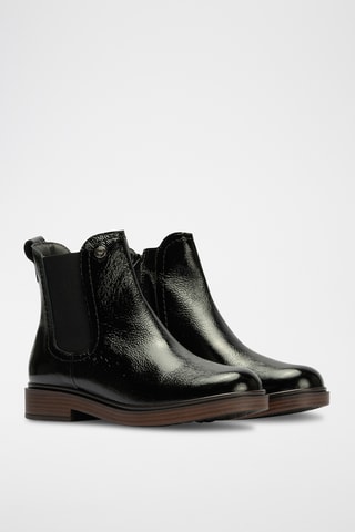 Bottines en cuir verni - Noir