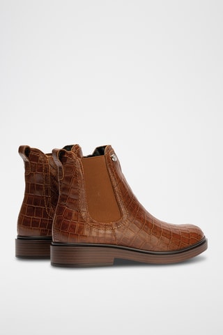 Bottines en cuir nappa - Camel