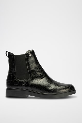 Bottines en cuir nappa - Noir