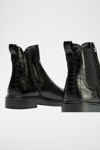 Bottines en cuir nappa - Noir