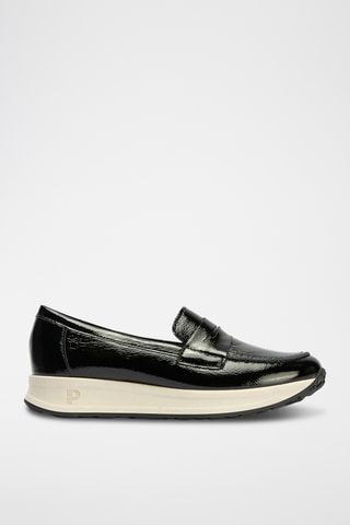 Mocassini in pelle verniciata - Nero