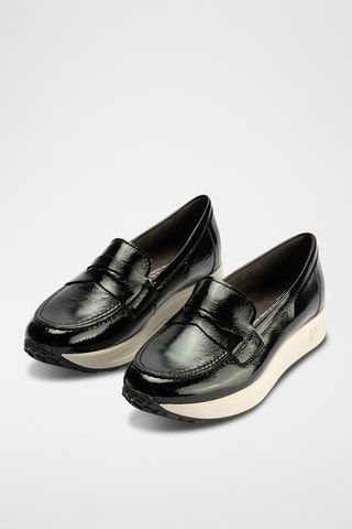 Mocassini in pelle verniciata - Nero