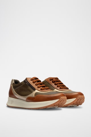 Baskets en cuir nappa - Camel