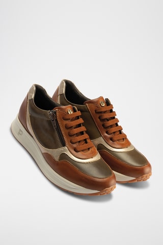 Baskets en cuir nappa - Camel