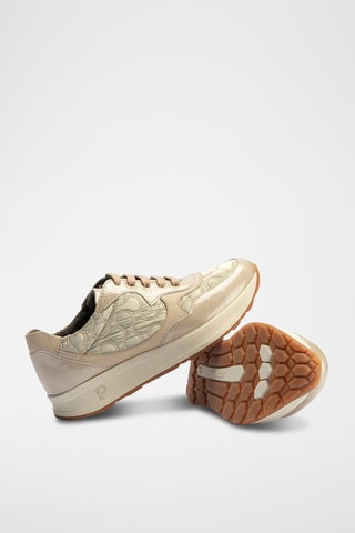 Baskets en cuir verni - Beige