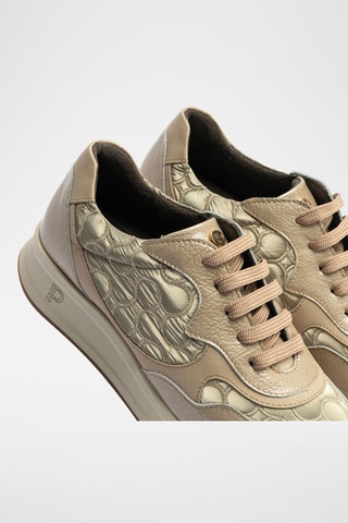 Baskets en cuir verni - Beige