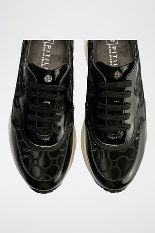 Baskets en cuir verni - Noir