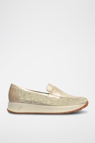 Mocassini in pelle verniciata - Beige