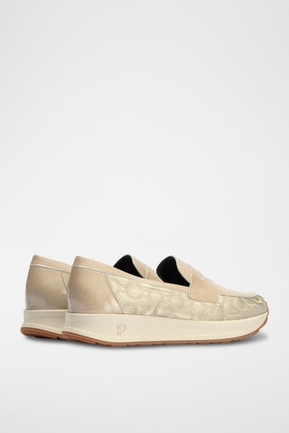 Mocassini in pelle verniciata - Beige