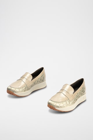 Mocassini in pelle verniciata - Beige