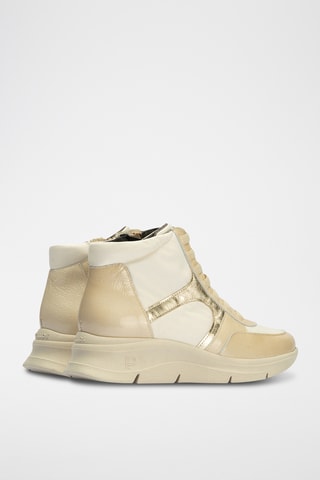 Bottines en cuir verni - Beige