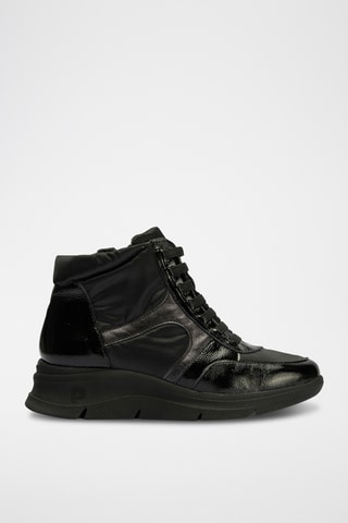 Bottines en cuir verni - Noir