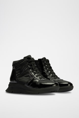 Bottines en cuir verni - Noir