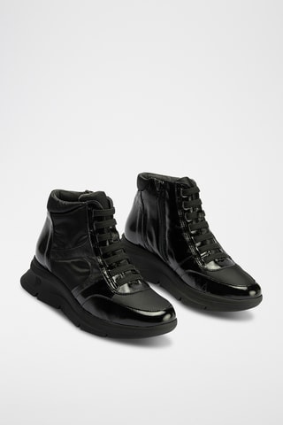 Bottines en cuir verni - Noir