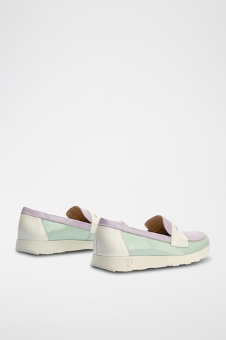 Mocassini in pelle verniciata - Turchese