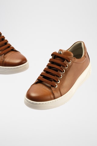 Baskets en cuir nappa - Camel