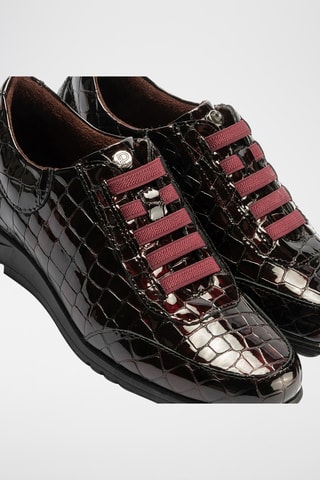 Baskets en cuir verni - Bordeaux