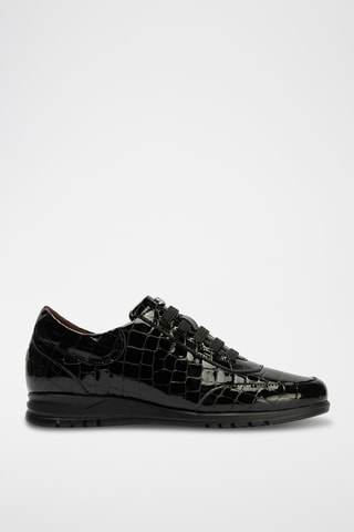 Baskets en cuir verni - Noir
