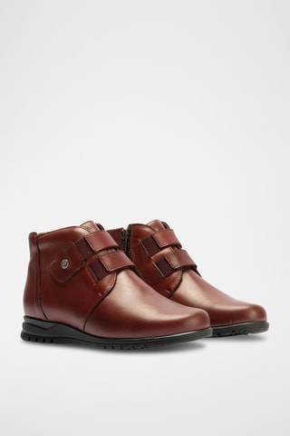 Bottines en cuir nappa - Bordeaux