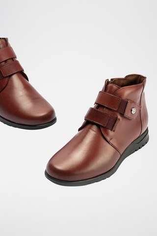 Bottines en cuir nappa - Bordeaux