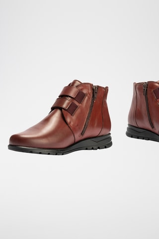 Bottines en cuir nappa - Bordeaux