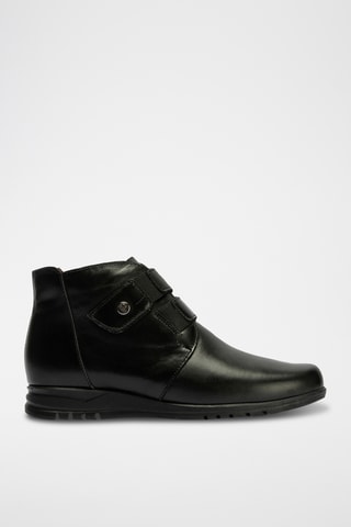 Bottines en cuir nappa - Noir