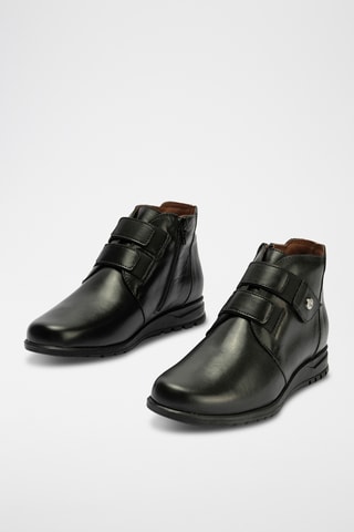 Bottines en cuir nappa - Noir