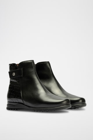 Bottines en cuir nappa - Noir