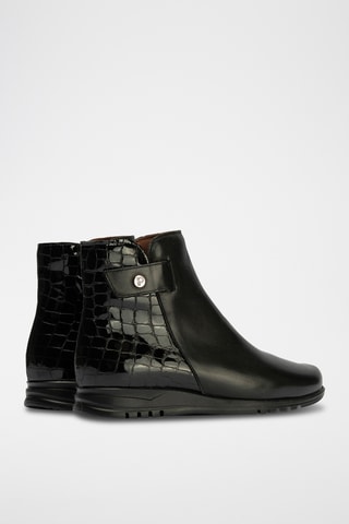 Bottines en cuir nappa - Noir