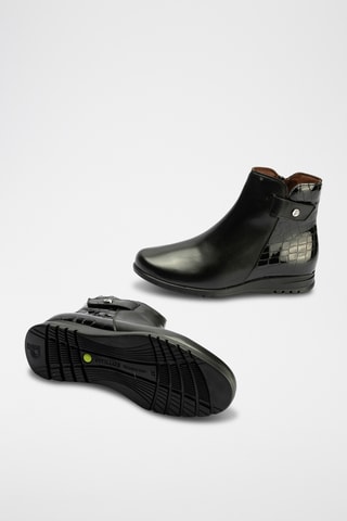 Bottines en cuir nappa - Noir