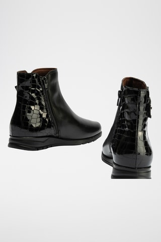 Bottines en cuir nappa - Noir