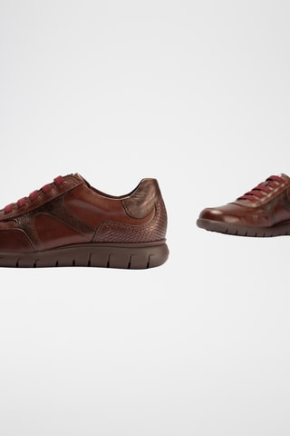 Baskets en cuir nappa - Bordeaux