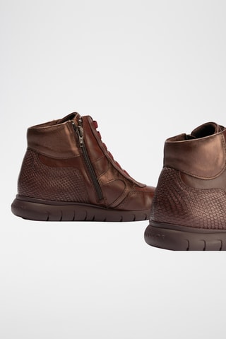 Baskets montantes en cuir nappa - Bordeaux