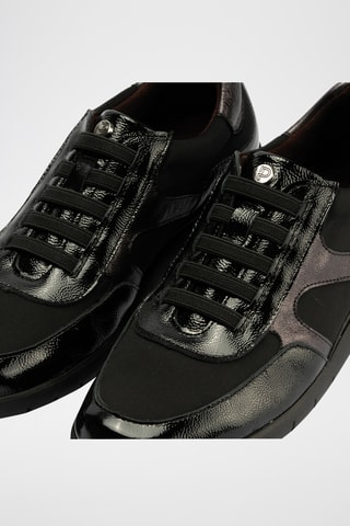 Baskets en cuir verni - Noir