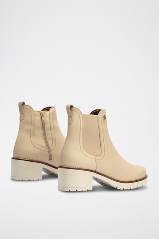 Bottines en cuir nappa - Beige
