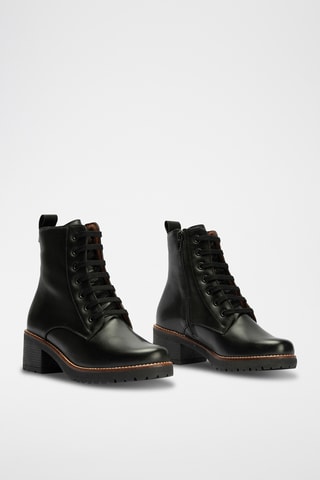 Bottines en cuir nappa - Noir